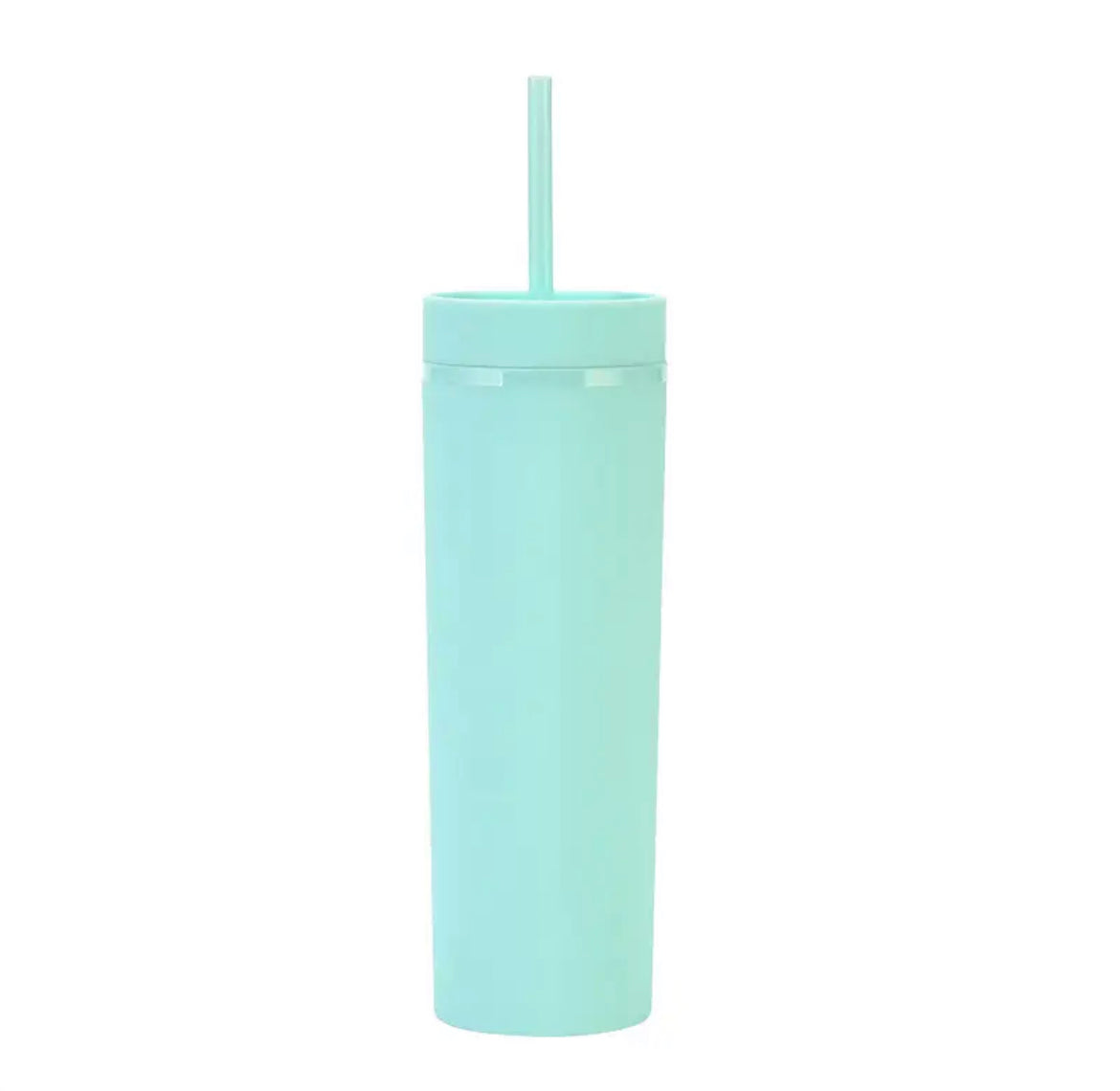 Skinny Matte Tumblers w/ straw, lid, & 3 assorted waterproof ocean stickers