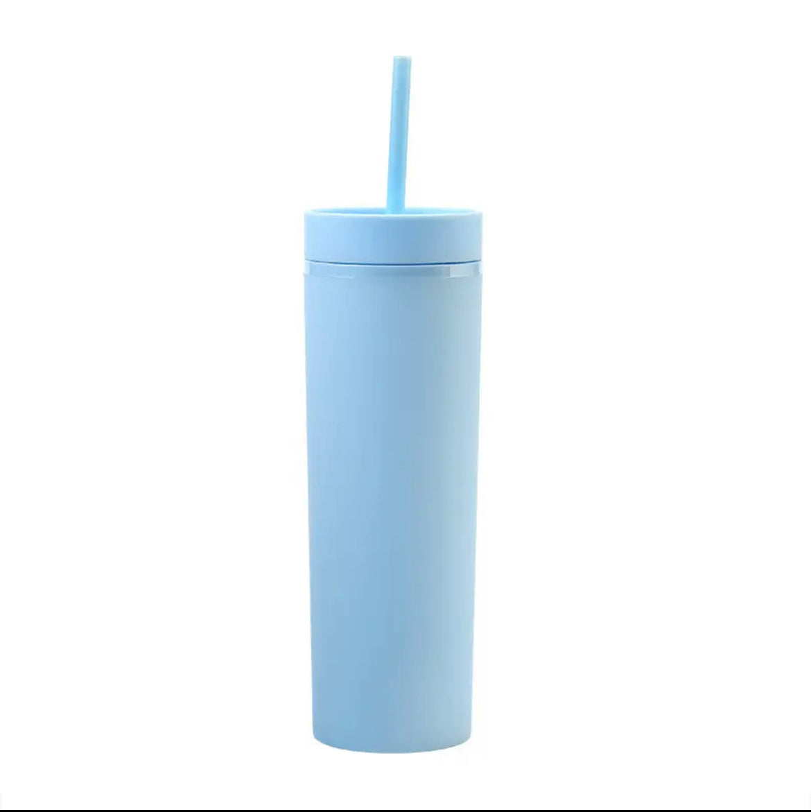 Skinny Matte Tumblers w/ straw, lid, & 3 assorted waterproof ocean stickers