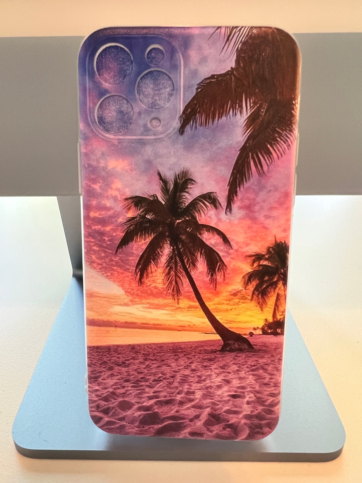 Beach sunset theme Iphone flexible case