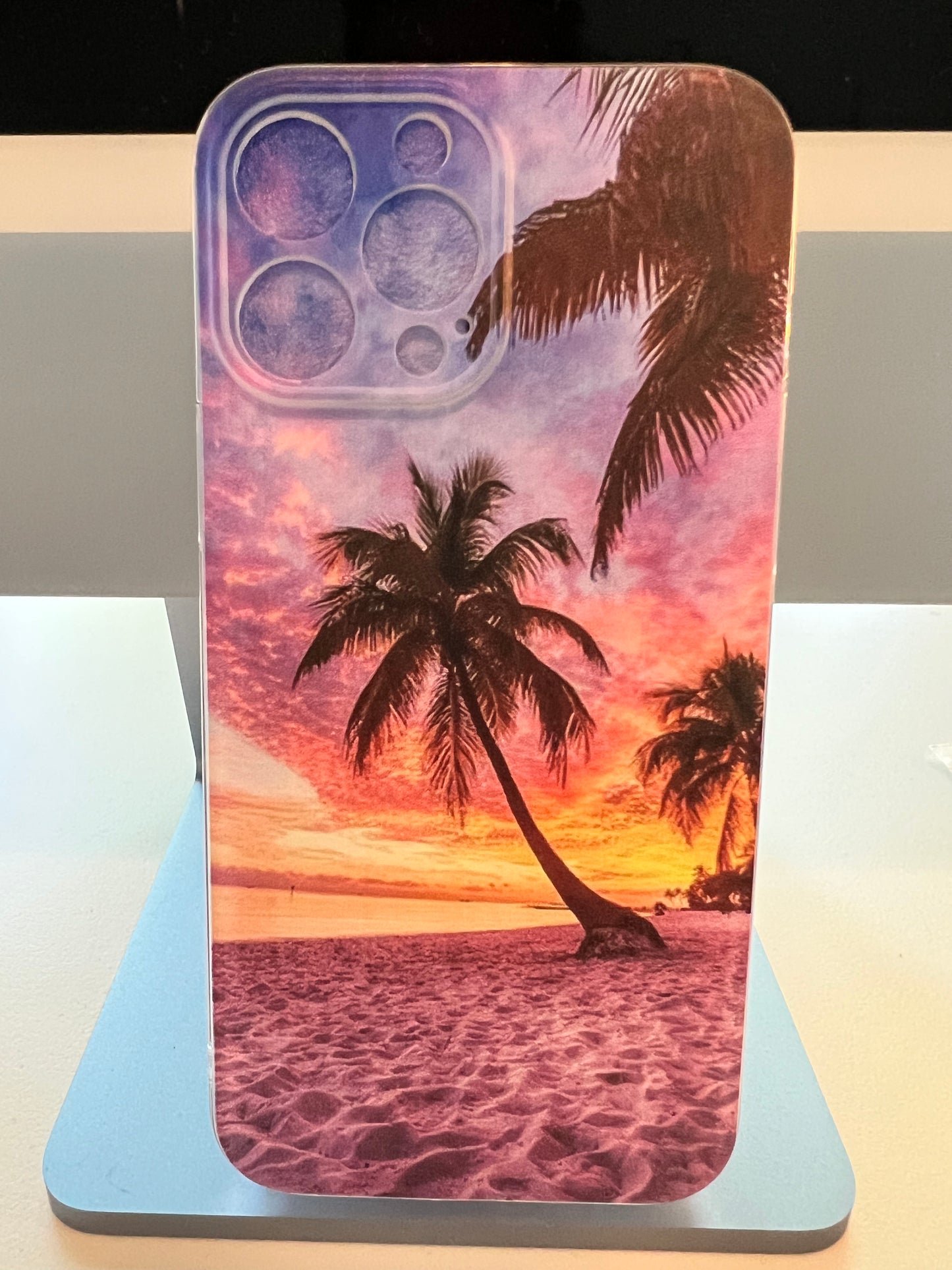 Beach sunset theme Iphone flexible case