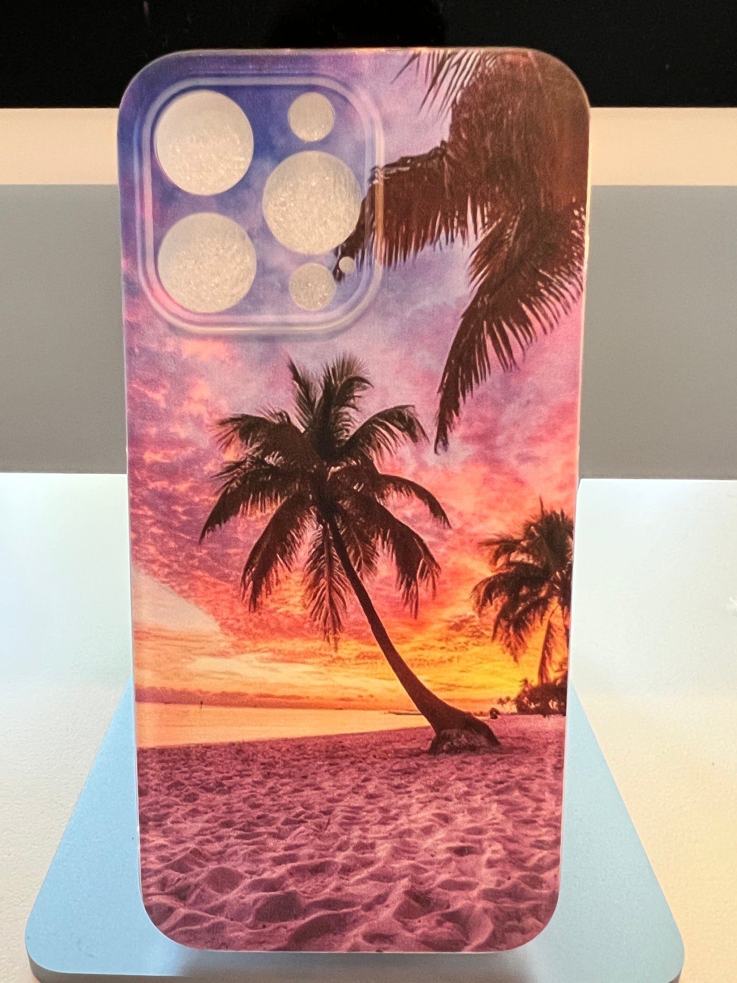 Beach sunset theme Iphone flexible case